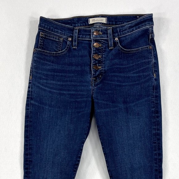 Madewell High Rise Skinny Exposed Button Fly Stretch Jean Hayes Wash J9491 - Picture 5 of 16